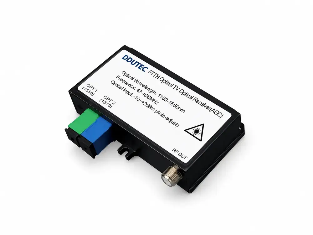 DDU-OLR1300C FTTH High-Output-Level Optical Receiver with WDM